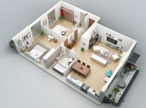rumah minimalis 1 lantai 3 kamar tidur